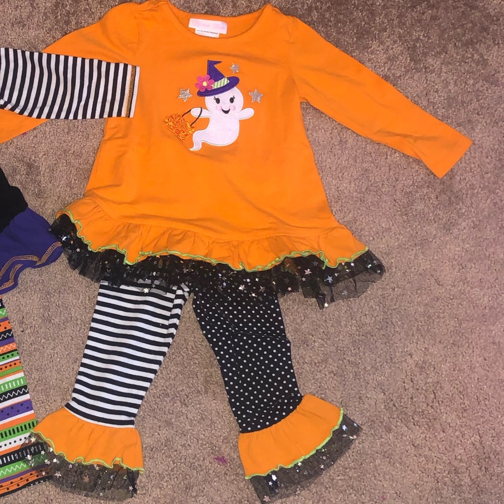Girls Orange Halloween Outfit 🎃